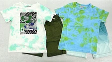 Boys Art & Eden Assorted 4-Way-Stretch T-Shirts & Shorts 2PC Sets Size 5