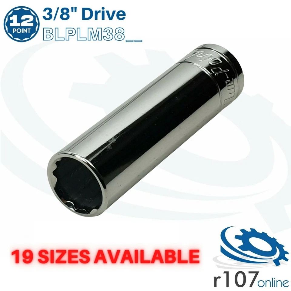 Blue Point 3/8" Deep Socket Metric BLPLM, Individual Socket - CHOOSE SIZE