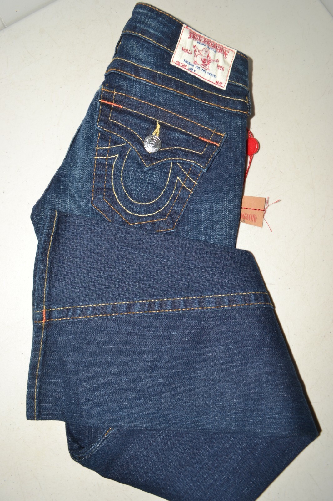 NWT True Religion Women's Joey Bootcut Dark Blue Denim Jeans 24x34