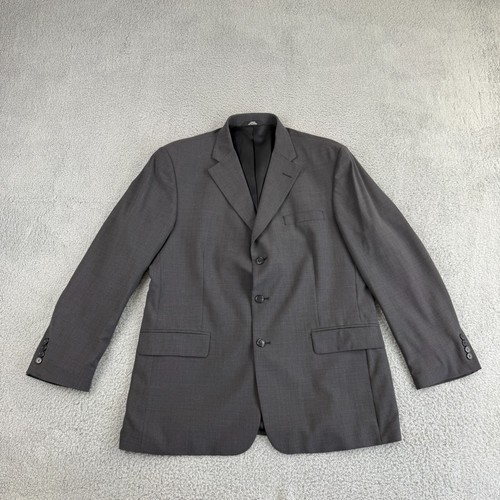 Haggar 2-Piece Suit Mens 44R Wool Blend Jacket Sport Coat + Dress Pants 38x30 - Picture 2 of 18