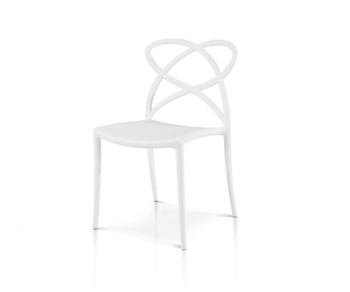 POLYPROPYLENE CHAIR HOME BAR INDOOR OUTDOOR GARDEN MODERN SET OF 4 PIECES - Picture 2 of 6