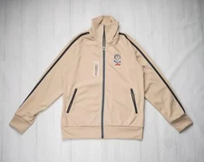 Samurai Jeans NWT Beige Samurai Club Zip Up Track Jacket L Runs Small SCJS22-101