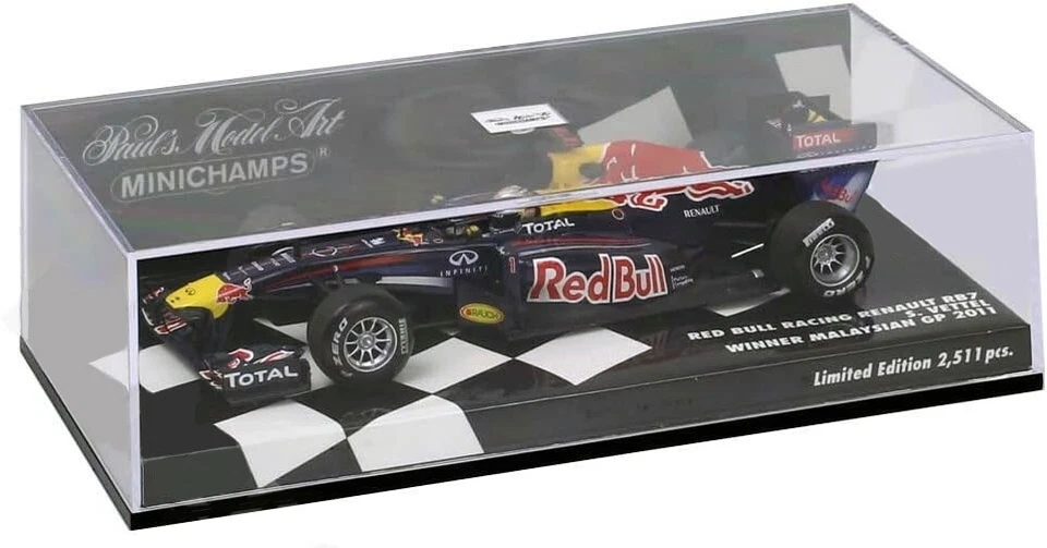 Minichamps Red Bull RB7 Winner Malaysian GP 2011 - Sebastian Vettel 1/43 Scale - Image 2 of 2