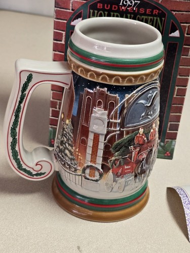 1997 Budweiser Holiday Stein * New in Box with Certificate of Authenticity * - Picture 9 of 9