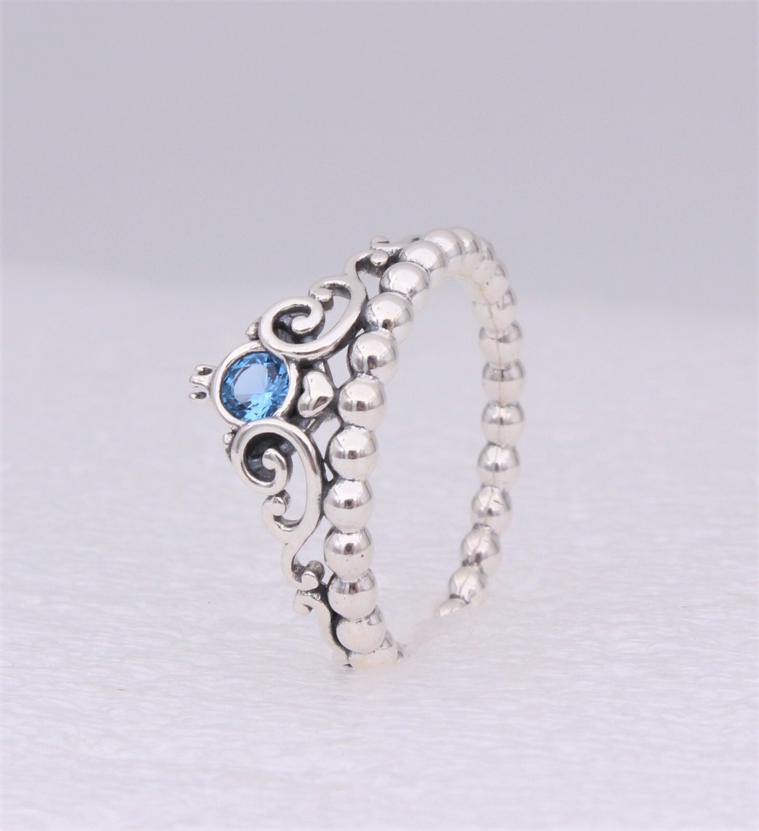 Size 6/52 Authentic PANDORA Disney Cinderella Blue Tiara Size 6/52 Authentic PANDORA Disney Cinderella Blue Tiara