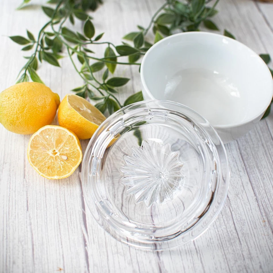 Zitruspresse mit Porzellanschale Zitronenpresse Handentsafter Saftpresse Schale - Bild 4 von 4