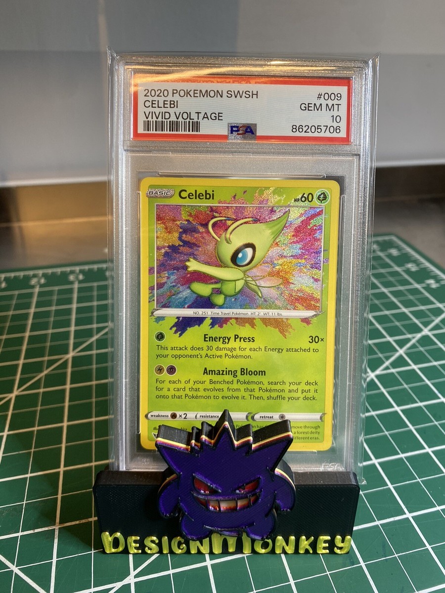 2020 POKEMON SWORD & SHIELD VIVID VOLTAGE CELEBI GEM MT 10