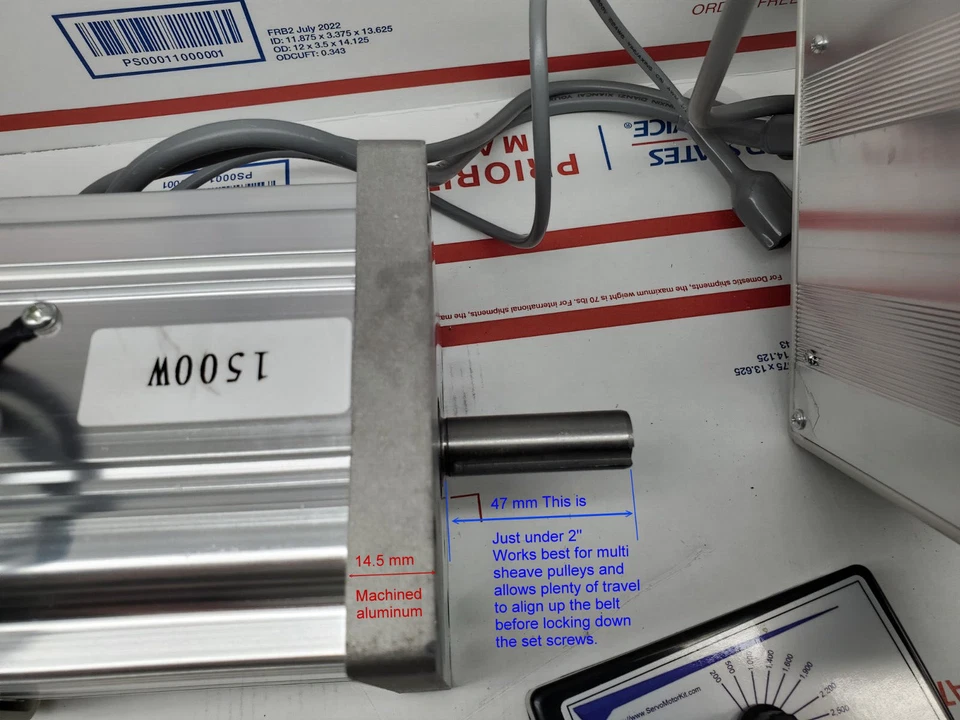 1500W Servo Motor Side Mount 2 HP 1,500 Watt Variable Speed Reverse on the fly - Image 4 of 4