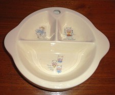 BABY FEEDING DISH Vintage Hot Water THREE LITTLE PIGS Excello