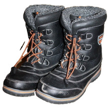 TOTES Winter Fun Girls Black Thinsulate Insulation Fur Lined Winter Boots Size 6