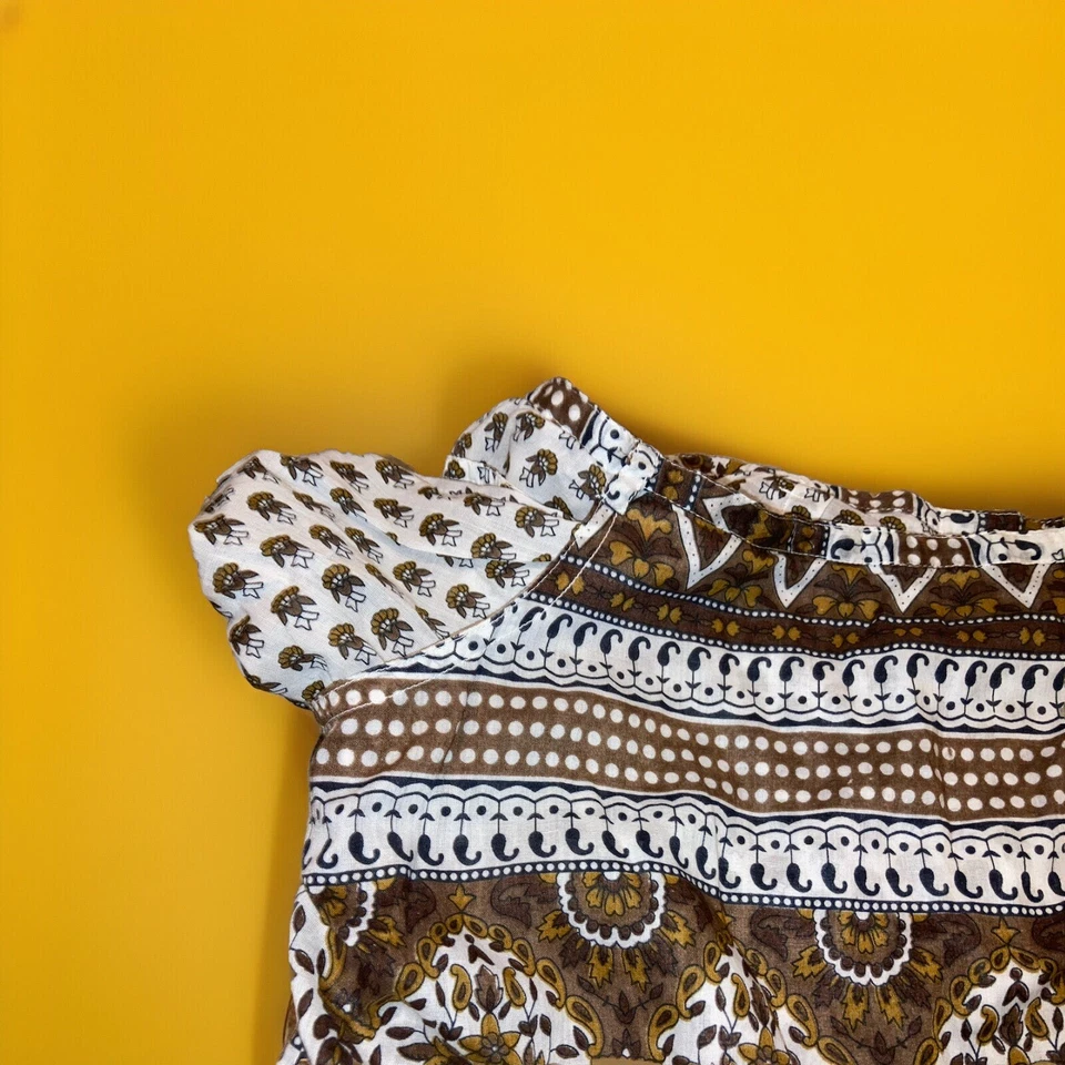 Blue Plate Boho Skirt Size 14 Paisley 100% Cotton With Pockets - Imagem 4 de 4