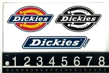 Dickies Sticker Sheet 8.25 in x 4 in Three Decal Sheet