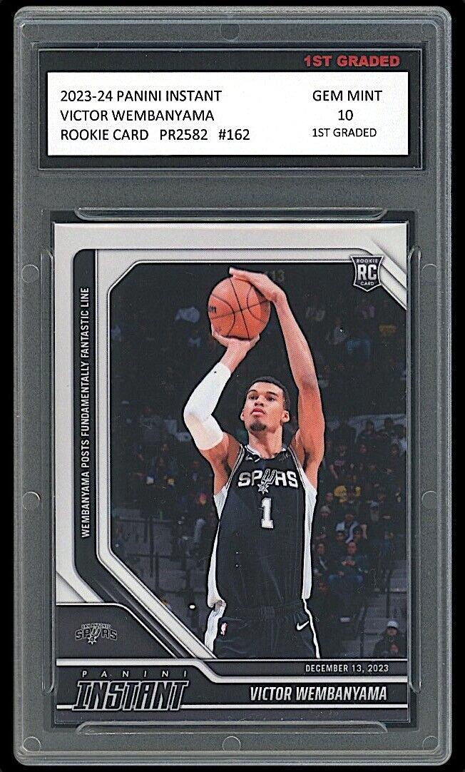 victor wembanyama graded rookie card Powers Sports Memorabilia 2023 Hoops Basketball Card #298, PSA 10 (Cert. #86346385) and Authenticated : Collectibles & Fine Art Wembanyama rookies don't get much