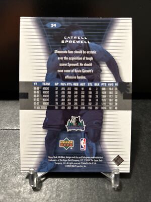 2003-04 Upper Deck Glass Latrell Sprewell Minnesota Timberwolves