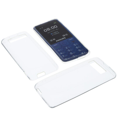 Hülle für Philips Xenium E506 Tasche Schutz Handytasche Gummi Case Transparent