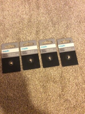 4 X Maplin SR63 SR521 1.55V Silver Oxide Button Cell Batteries - Sealed