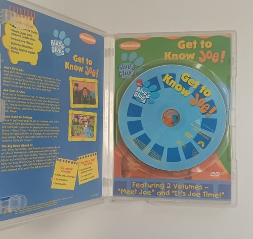 Blue's Clues - Get To Know Joe DVD Region 4 Rare - Picture 4 of 4