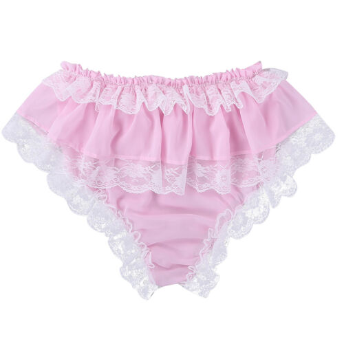 Set lingerie uomo Sissy reggiseno arricciato top in pizzo con slip biancheria da notte biancheria intima - Foto 26 di 28