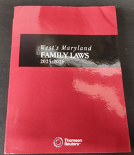 Wests Maryland Family Laws 2025-2026 Paperbac...