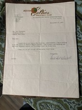 ONE OF A KIND. Red Auerbach Autographed Letter!