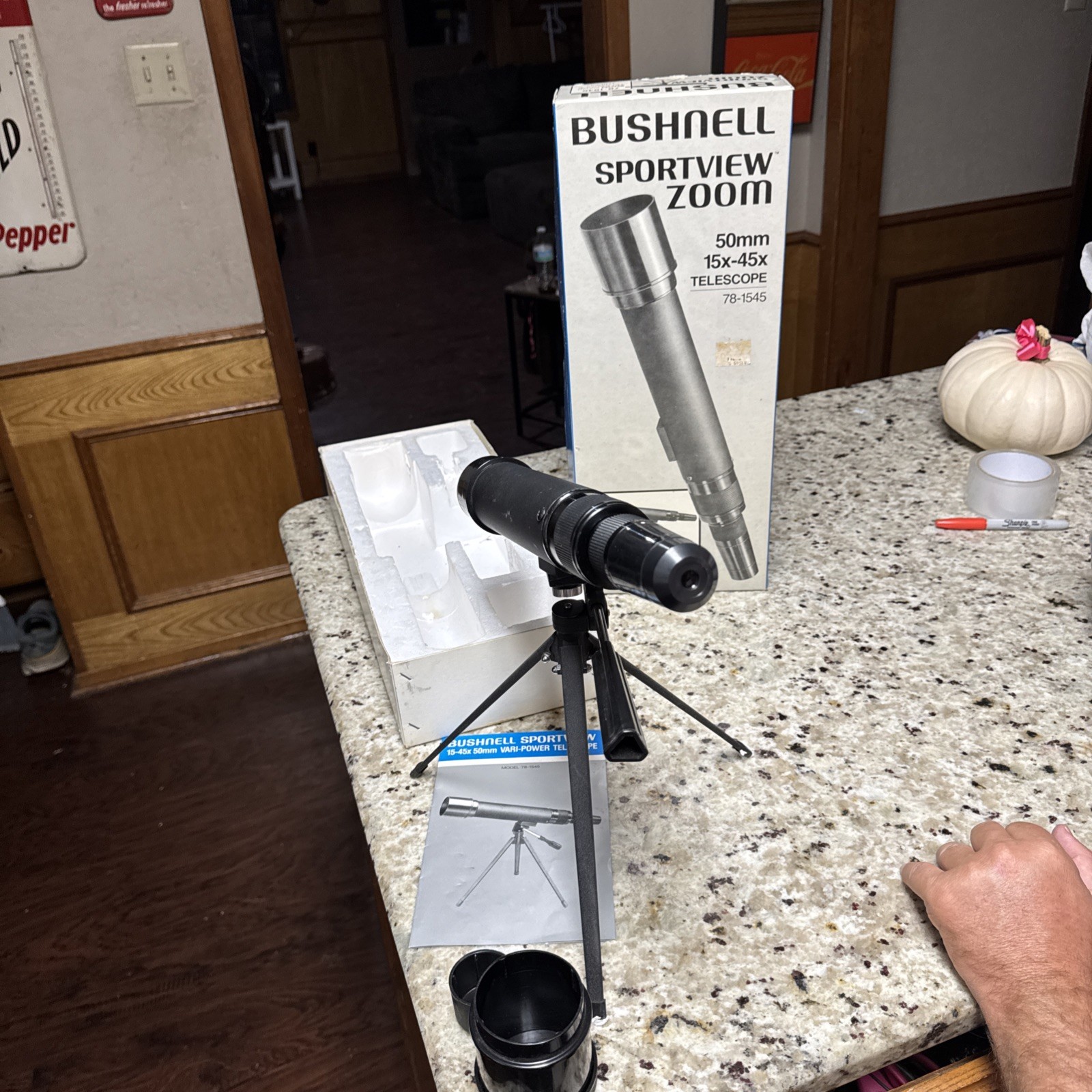 Bushnell Sportview Zoom 50mm 15x-45x Telescope 78-1545 With 