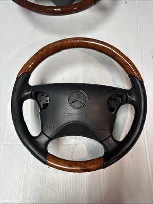 Mercedes AMG W210 E55 W208 CLK55 Wood Steering Wheel Complete