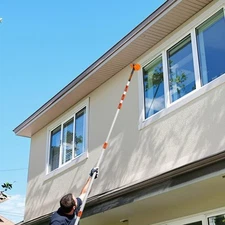 12/24/30ft High Reach Duster Kit with 4-12 ft Extension Telescopic Pole,Cleaning