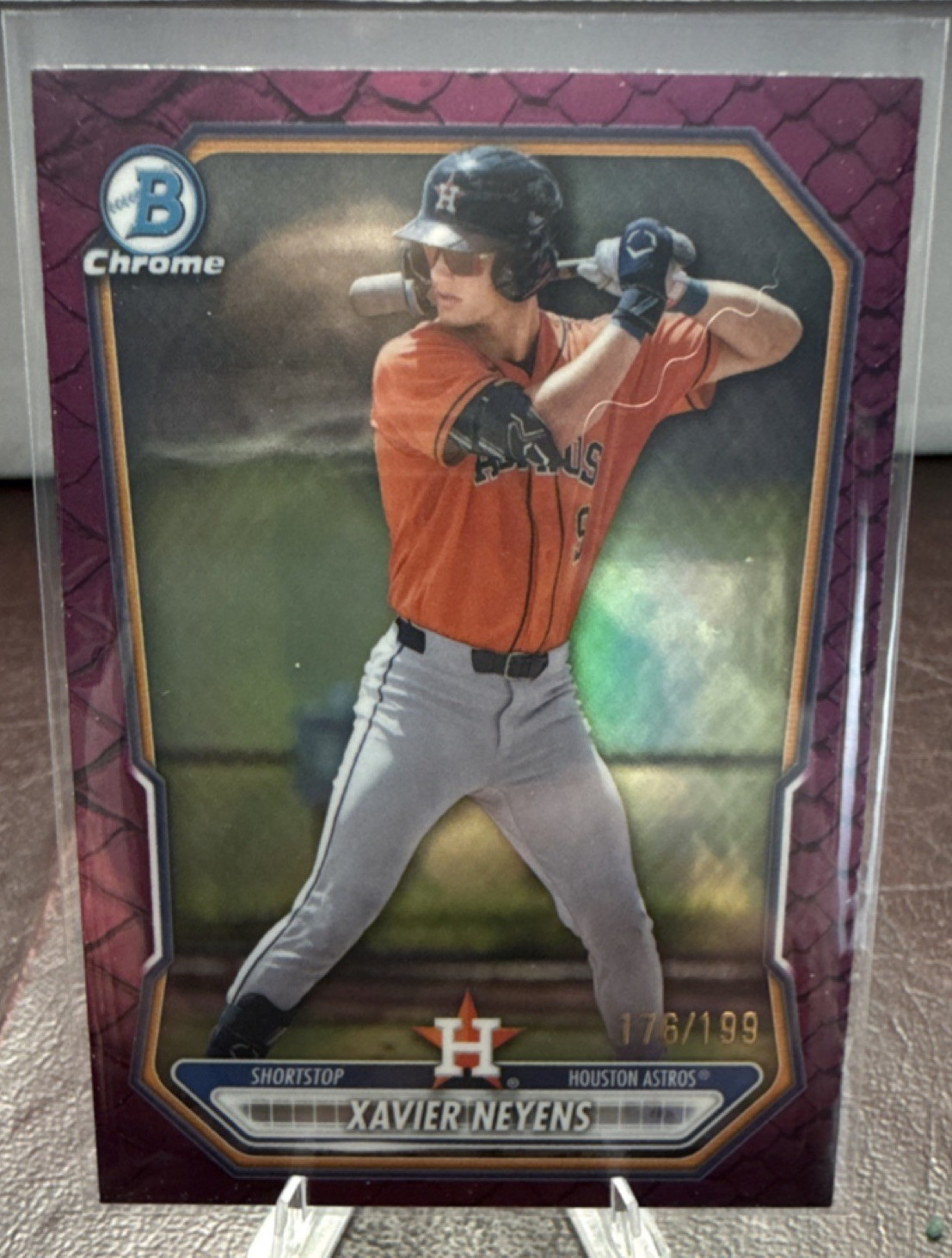 Topps 2025 Bowman Draft Chrome Xavier Neyens Astros #BDC-2 Fuchsia /199 RC 🔥🔥