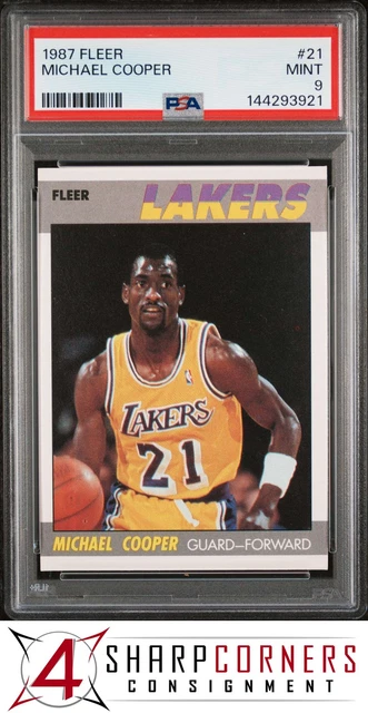 1987 Fleer #21 Michael Cooper Lakers PSA 9