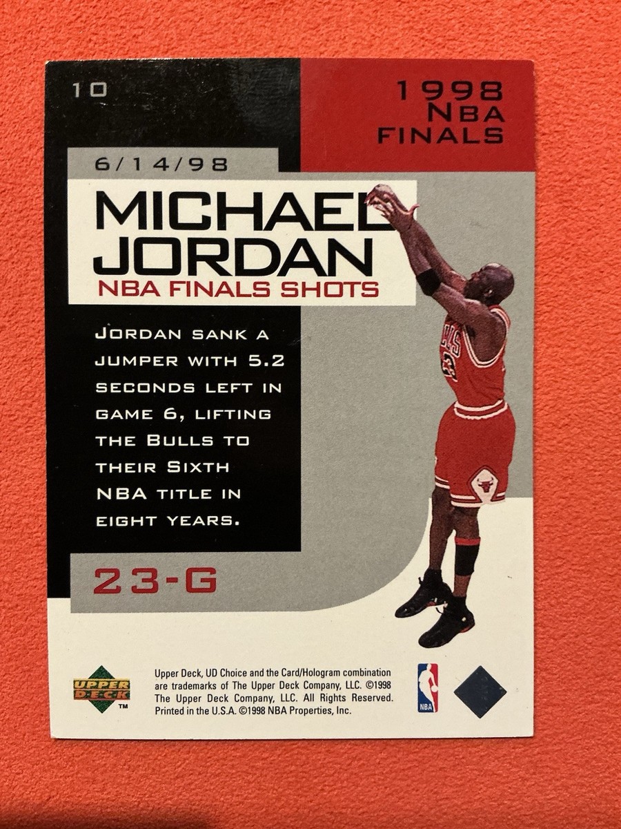 Michael Jordan 🔥🔥NBA Finals Shots UpperDeck UDChoice 23-G