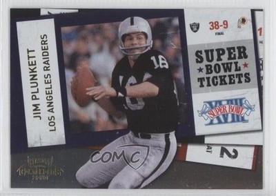 2010 Playoff Contenders Super Bowl Tickets Gold 38/100 Jim Plunkett #34 0c2