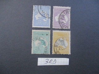 Kangaroo Stamps: 3rd Watermark Variety Used Great Item Must Have (T2728)