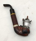 Small Vintage Tobacco Pipe Estate Briar Hinged Lidded Bent — photo 3