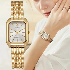Luxury Women Watches Fashion Rectangle Ladies Steel Band Quartz Watch Reloj