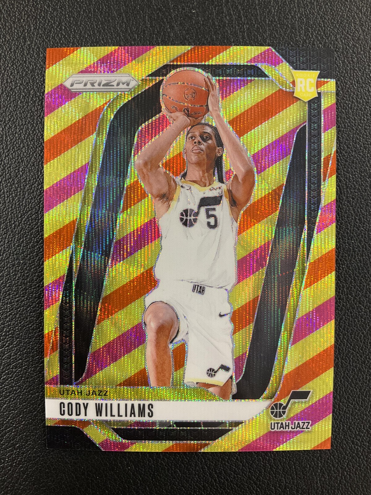 2024-25 Panini Prizm #232 Cody Williams Utah Jazz Multi Wave Prizm /88 RC
