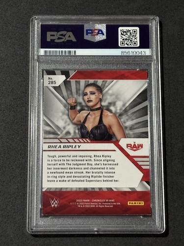 RHEA RIPLEY 2022 PANINI CHRONICLES WWE SIGNED AUTOGRAPHED CARD PSA/DNA CERTIFIED - Picture 2 of 2