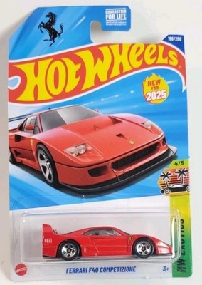 HOT WHEELS 2025 #198 FERRARI F40 COMPETIZIONE 4/5 HW: EXOTICS (RED)