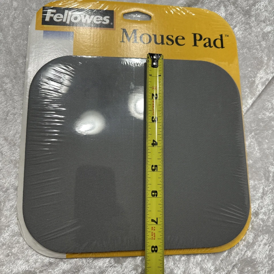 OG Vintage 1998 USA Fellowes Mouse Pad Trademark Silver /grey Computer Pre- Y2K - Image 4 of 4