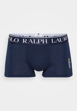 Image of POLO RALPH LAUREN STRETCH COTTON CLASSIC TRUNK BOXERS - NAVY - LARGE