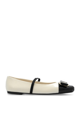 FERRAGAMO Zina Toe Cream Ballet Flats New & Authentic