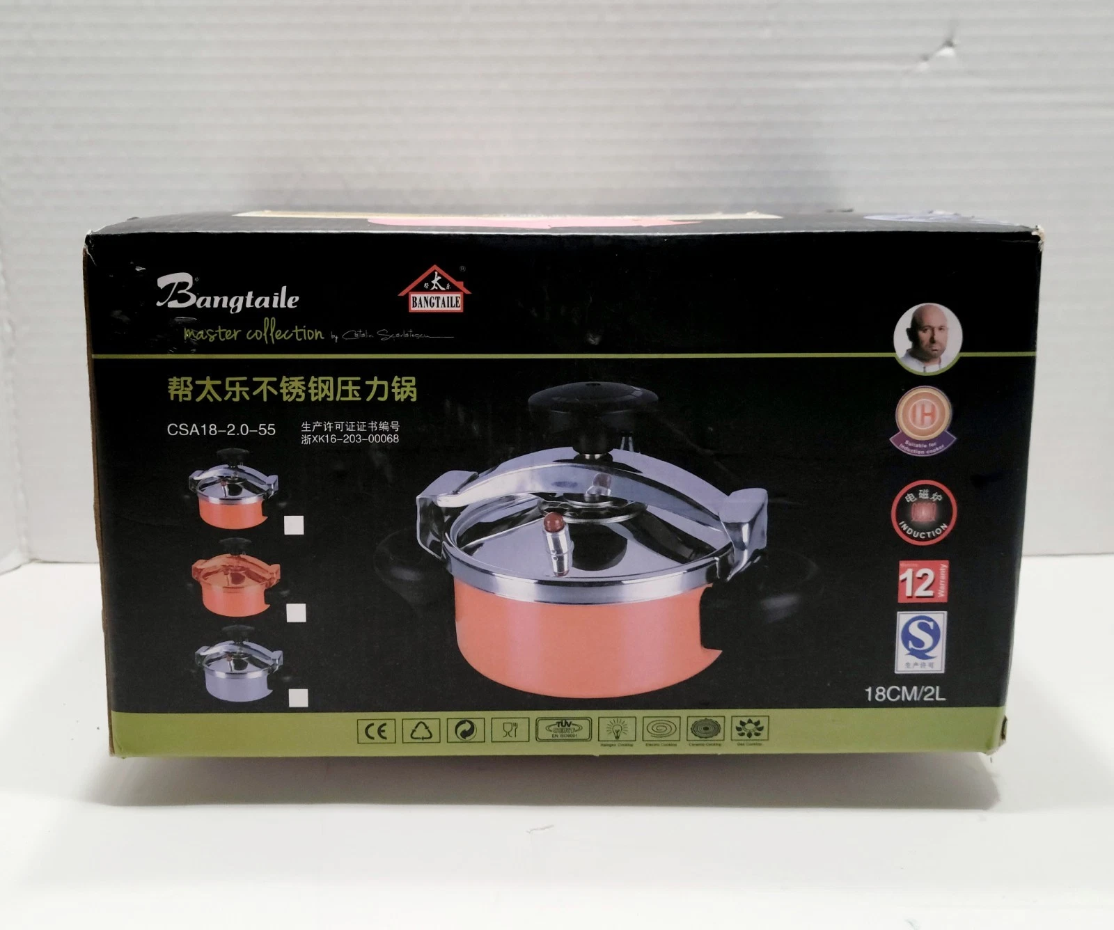 Bangtaile Master Collection Pressure Cooker 2 Liter Orange,New