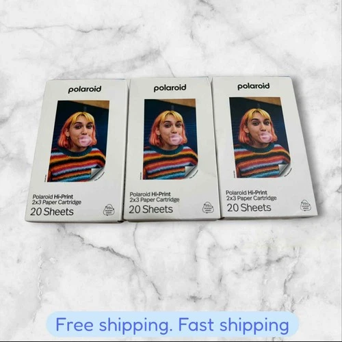 Polaroid Hi-Print 2 x 3 Paper Cartridge LOT OF THREE BOXES = 60 Total Sheets NEW