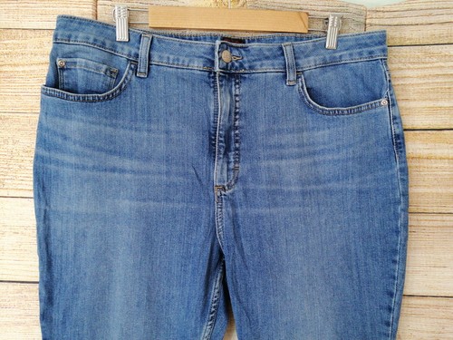 LEE Womens Jeans Straight Slim Leg Stretch Cotton Blend Cropped Size 18-20 Blue - Picture 2 of 15