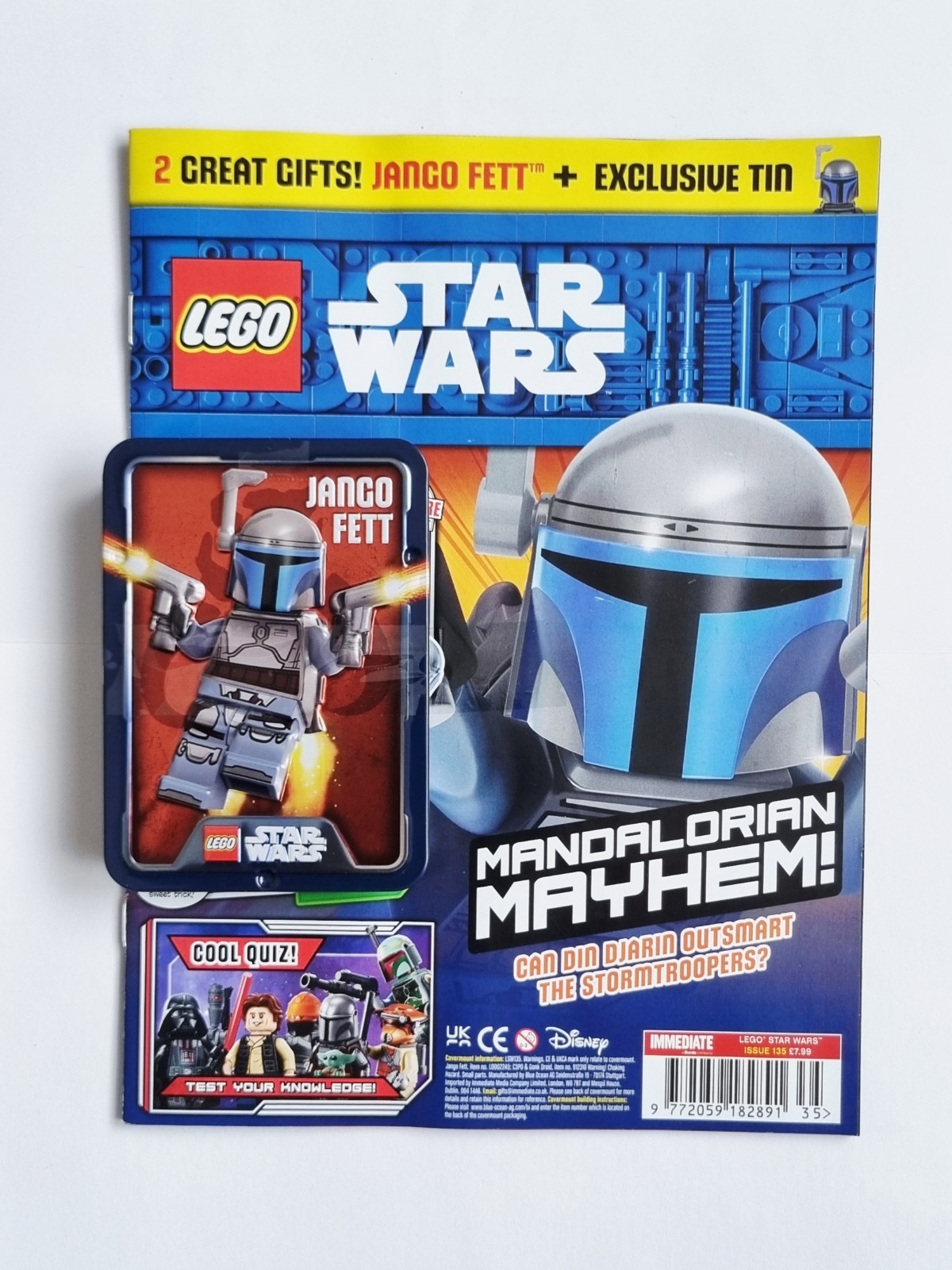 NEW LEGO STAR WARS MAGAZINE & TIN #135 WITH LIMITED EDITION  MINIFIG JANGO FETT