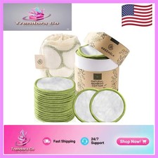 20 Eco-Friendly Reusable Makeup Remover Pads Organic Cotton Bamboo Luxury