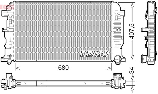 Denso KüHler WasserküHler MotorküHler FüR VW Crafter 30-50 Kasten 2.5 TDI 2.0-image