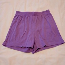 Wonder Nation Girls Jersey Paper Bag Shorts Size L 10/12 Purple Elastic EUC