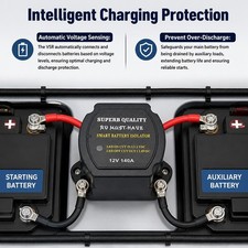 Heavy Duty 12V 140A Battery Isolator for RVs Boats Trucks UTVs ATVs Smart Easy