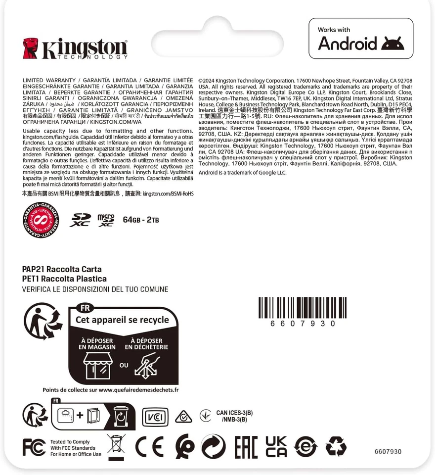 Canvas Select plus Scheda Di Memoria Microsd 64GB Micsdxc Gen3 100R A1 Adattator - Immagine 4 di 4