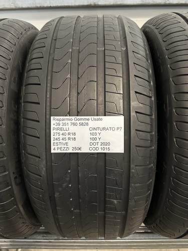 4 PNEUMATICI USATI PIRELLI CINTURATO P7 ESTIVE 275 40 R18 103 Y 245 45 R18 100 Y - Foto 7 di 24